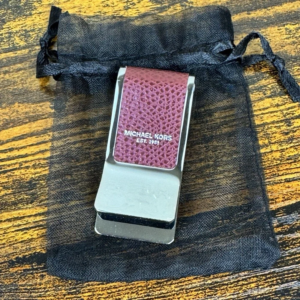 Michael Kors Leather‎ Inlay Money Clips- HARD TO FIND
